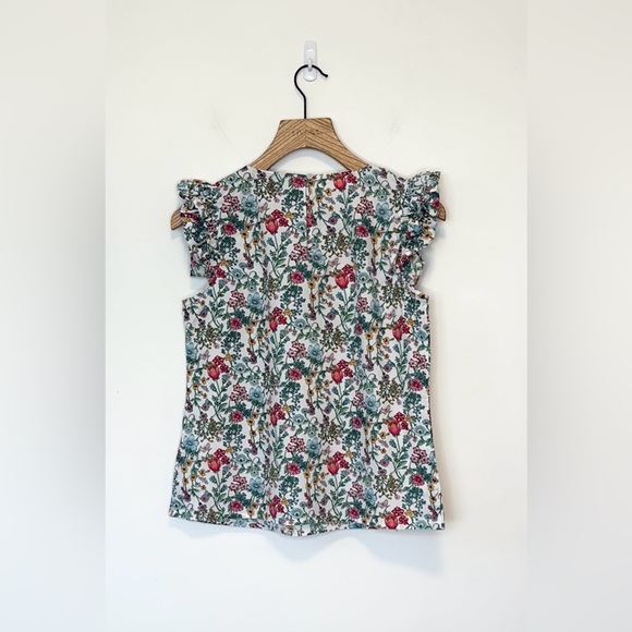 Brooks Brothers garden print ruffle tank , sz : 6 - Picture 6 of 11